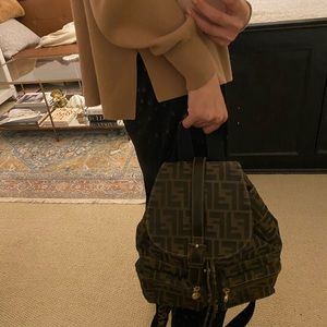 Fendi Canvas Backpack